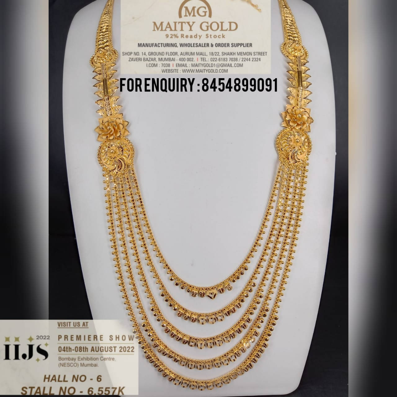 Gold Long Set Sarafa Bazar India