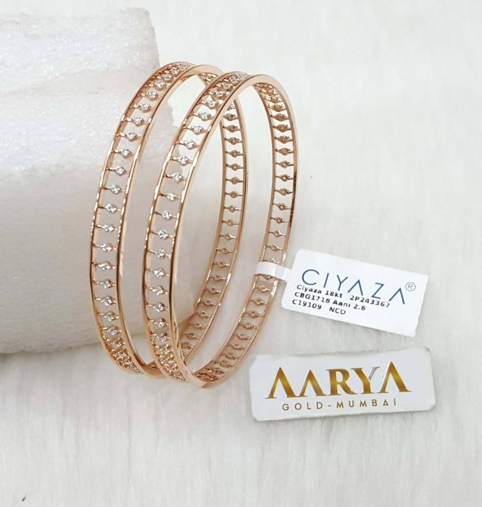 Rose Gold Bangles Sarafa Bazar India