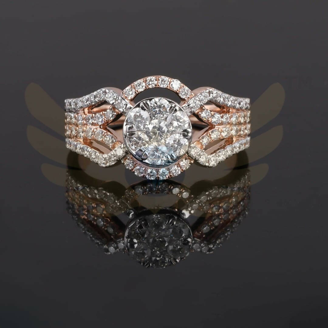 14kt & 18kt Diamond Ladies Ring Sarafa Bazar India
