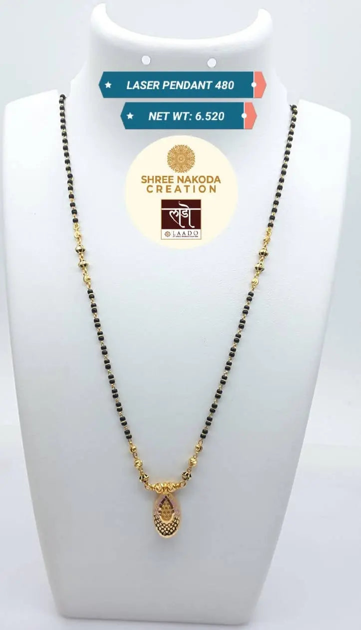 Laser Pendant Mangalsutra Sarafa Bazar