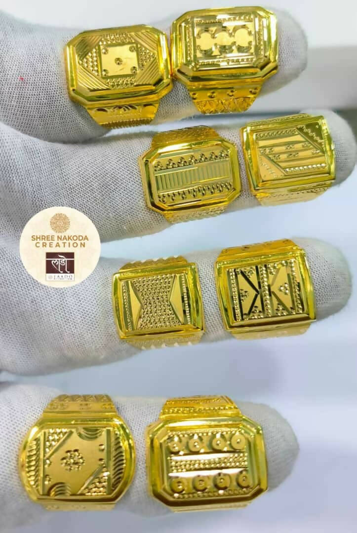 Gold Gents Ring Sarafa Bazar India