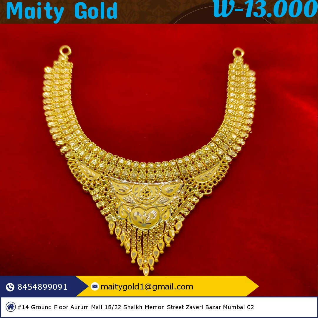 Gold Necklace Sarafa Bazar India