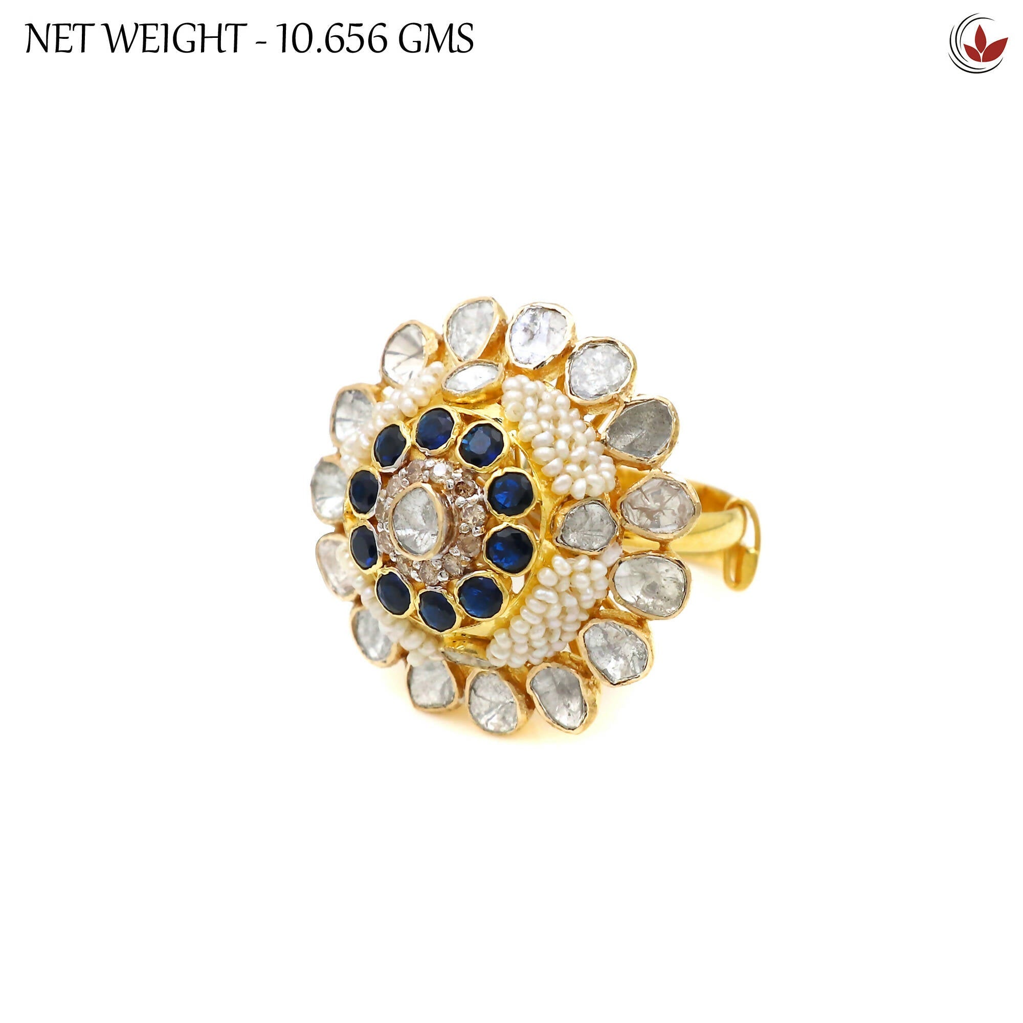 Diamond Polki Ladies Ring Sarafa Bazar India