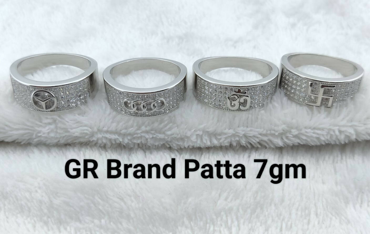 925 Silver Brand Patta Gents Ring Sarafa Bazar India