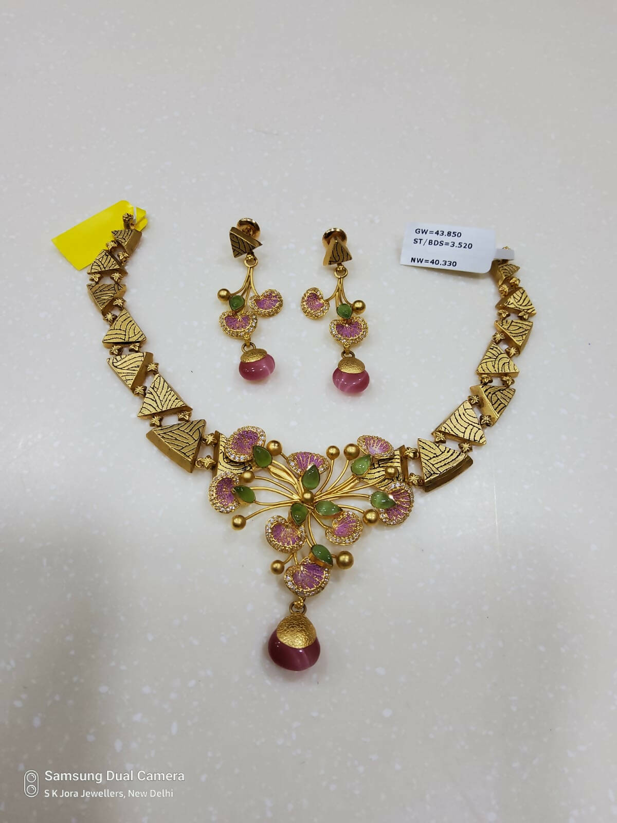 Kundan Antique Necklace Sarafa Bazar India