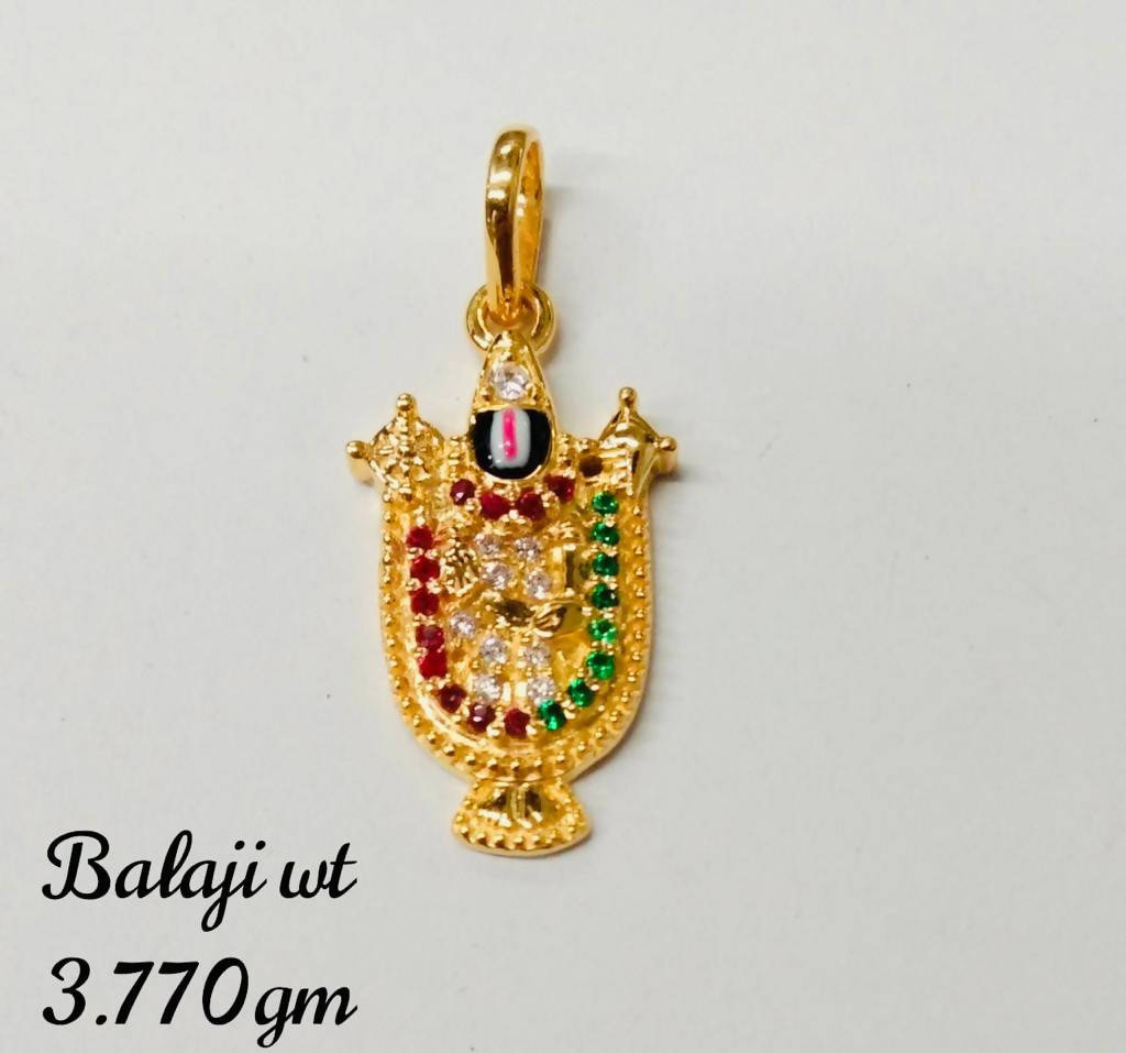 Balaji CZ Casting Pendant Sarafa Bazar India