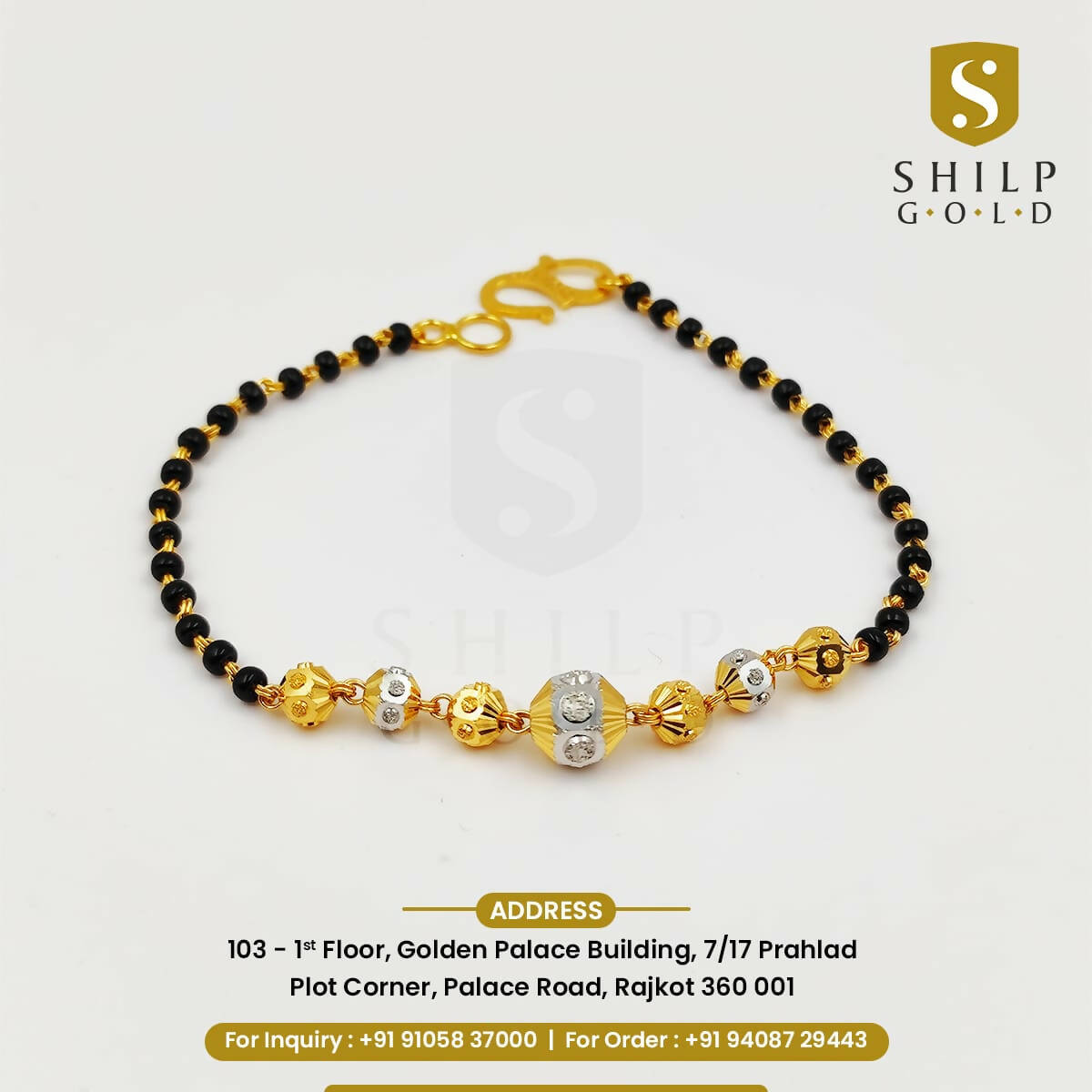 Vertical Mangalsutra Bracelets Sarafa Bazar India