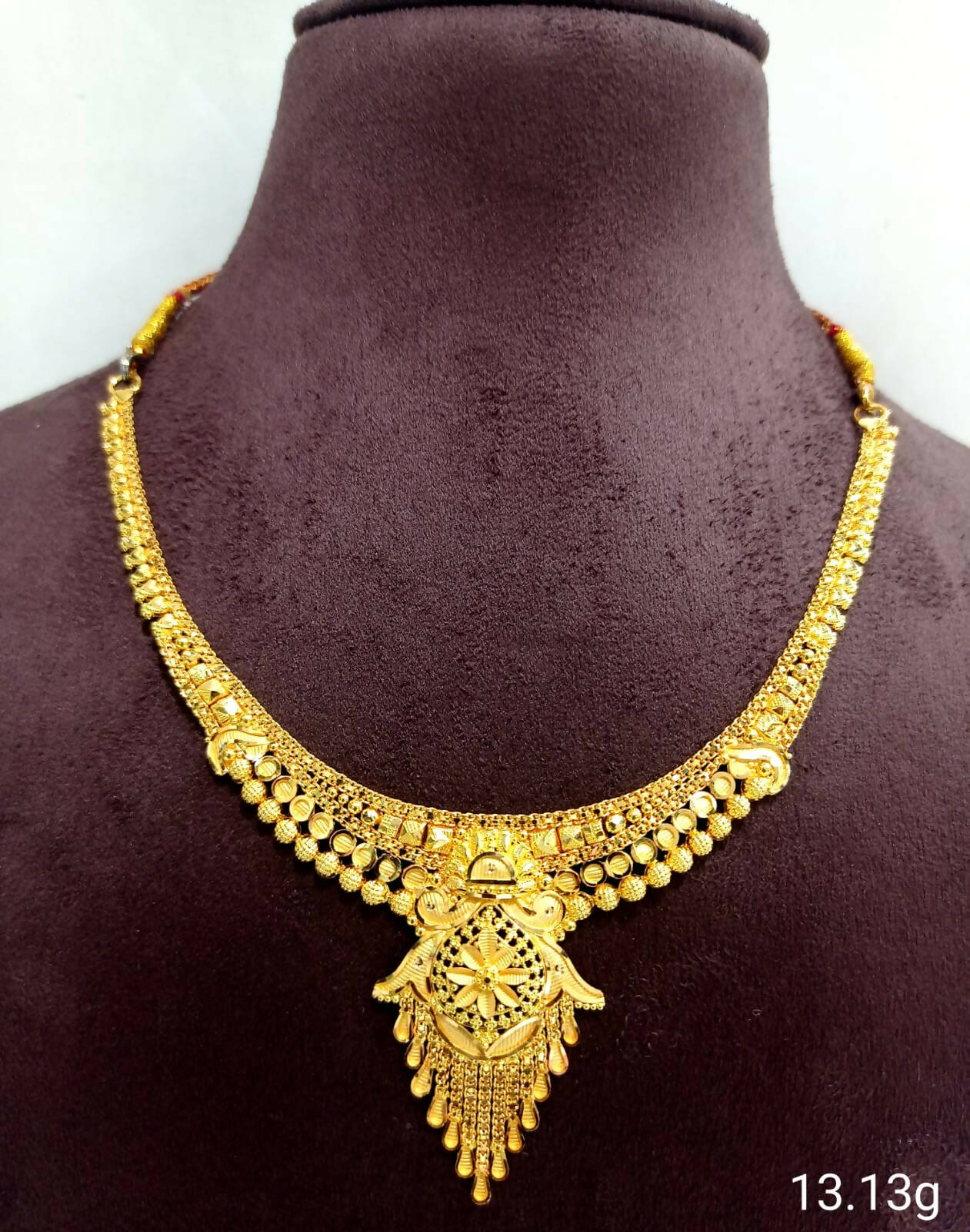 Gold Necklace Sarafa Bazar India