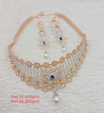 18KT CZ NECKLACE SET CHOKER COLLECTION Sarafa Bazar