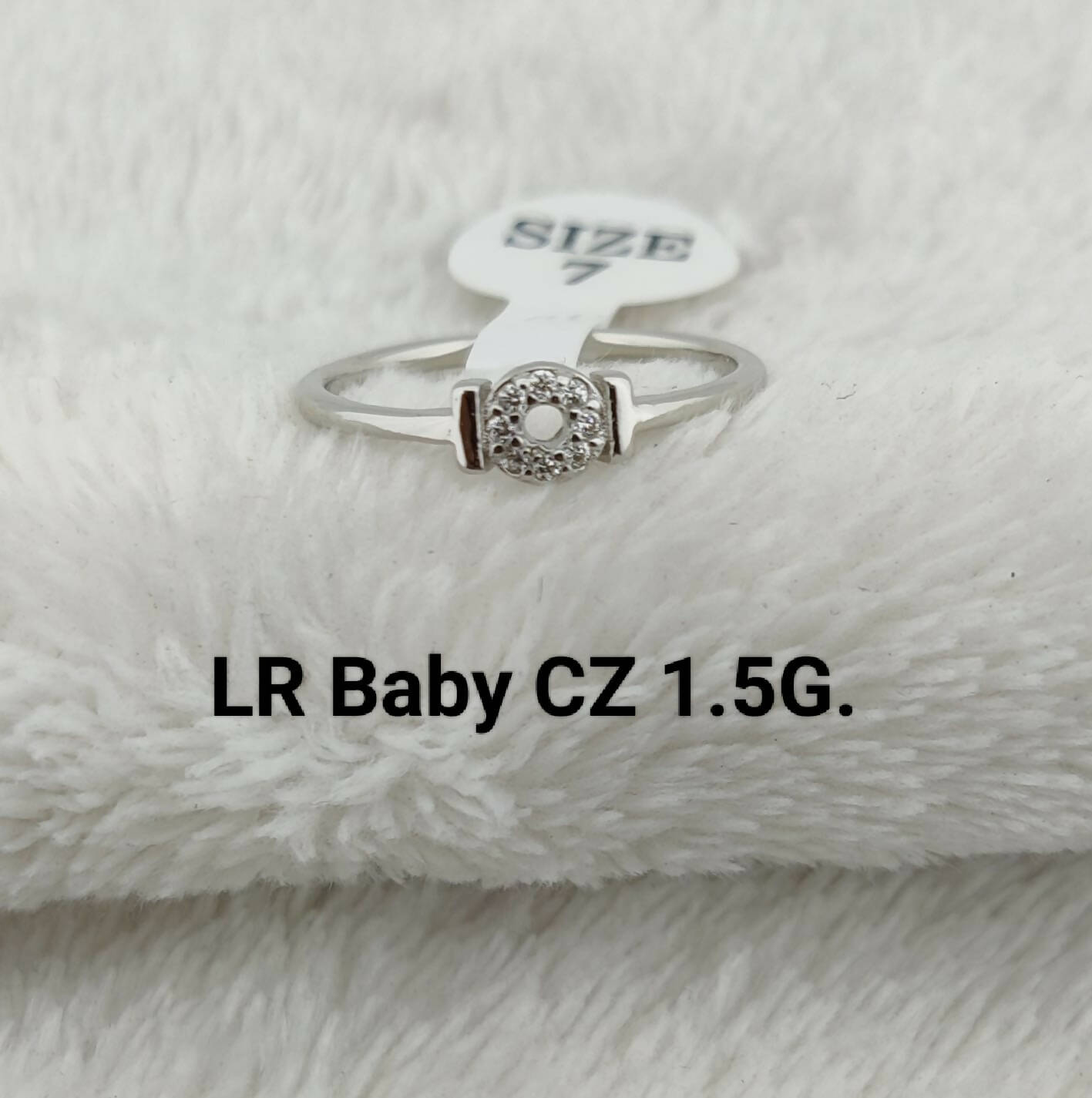 925 Silver CZ Baby Ladies Ring Sarafa Bazar India