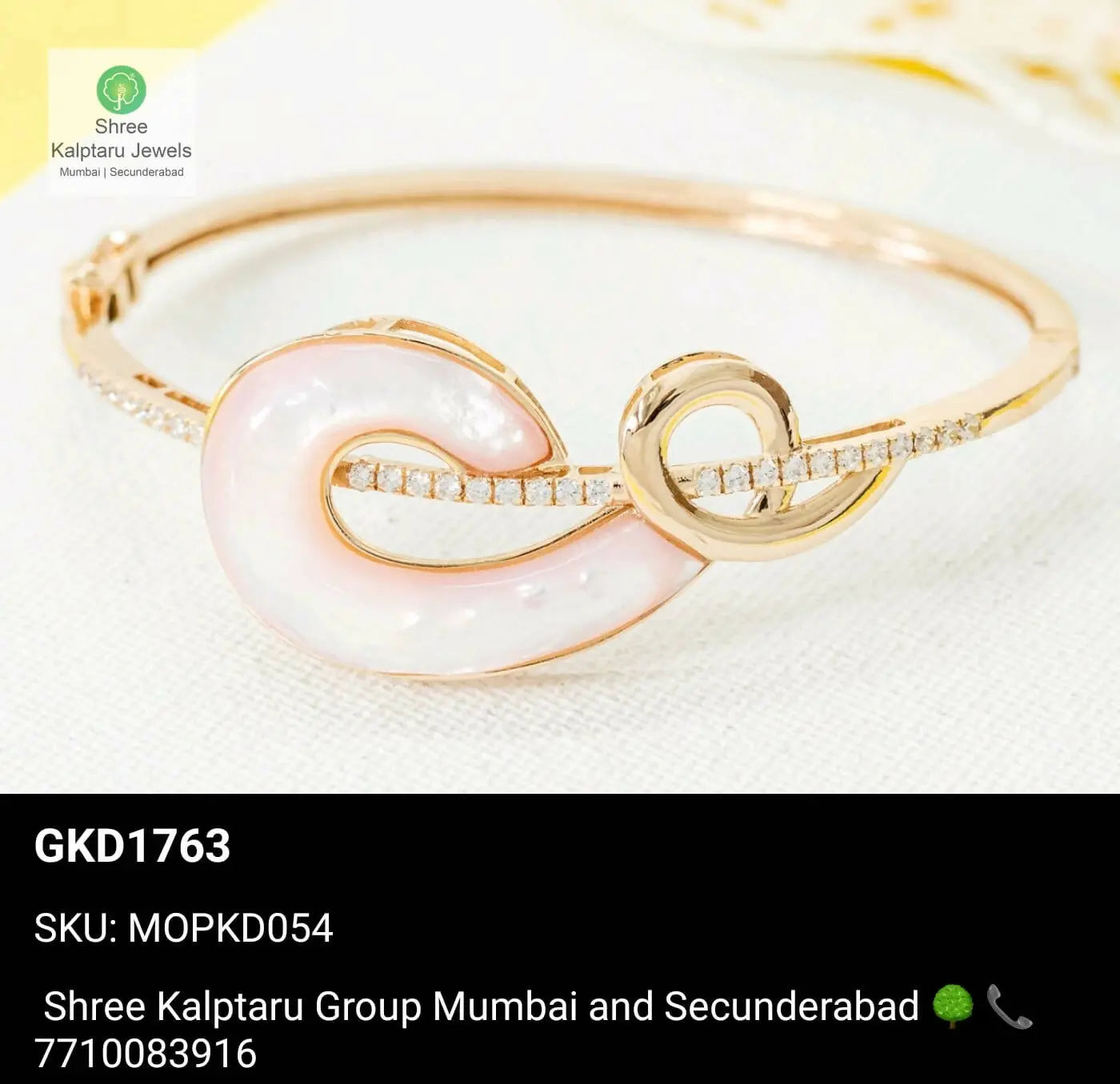 18kt Rose Gold Ladies Bracelet Sarafa Bazar India
