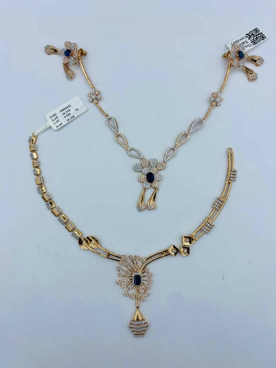 Rose Gold Necklace Sarafa Bazar India