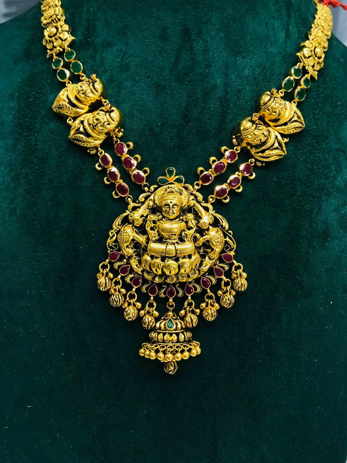 Temple Gold Long Set Sarafa Bazar India