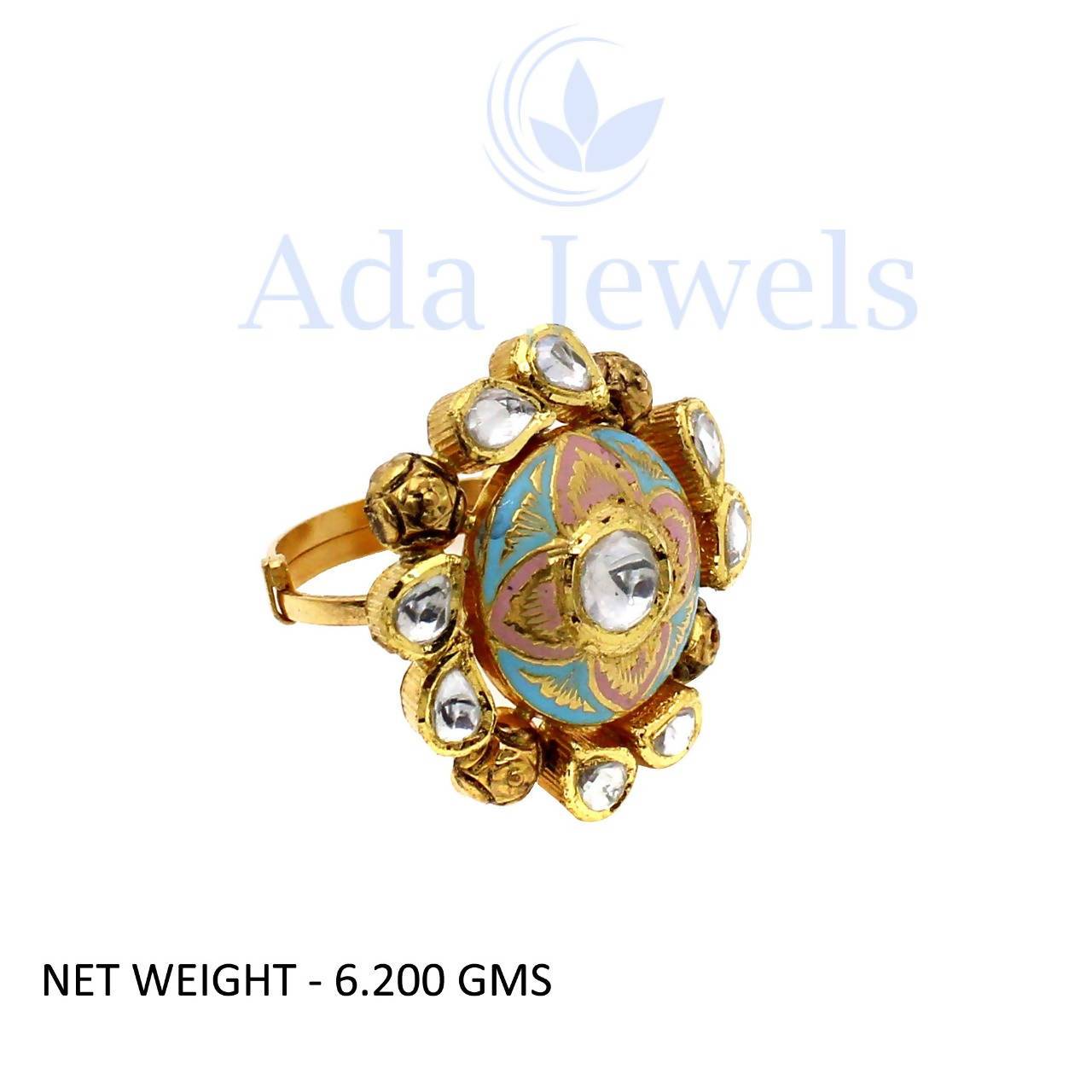 Light Weight Kundan Jadau Ring Sarafa Bazar