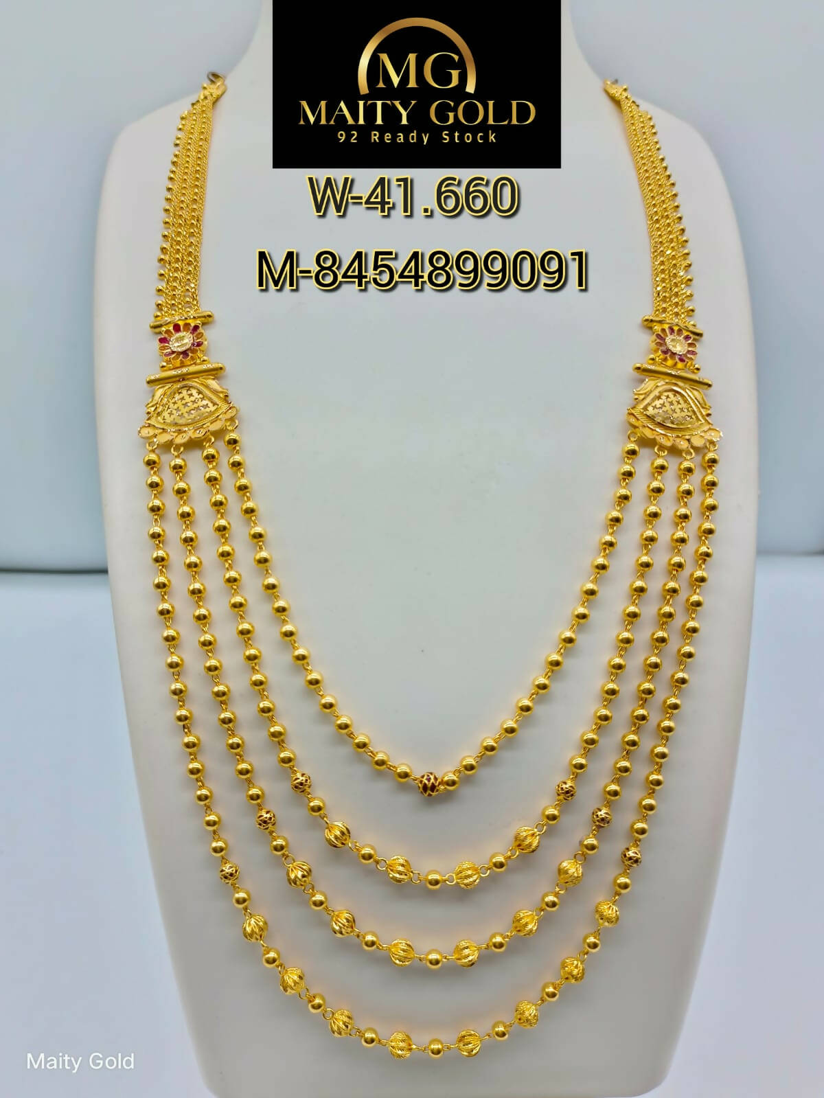 Gold Long Set Sarafa Bazar India