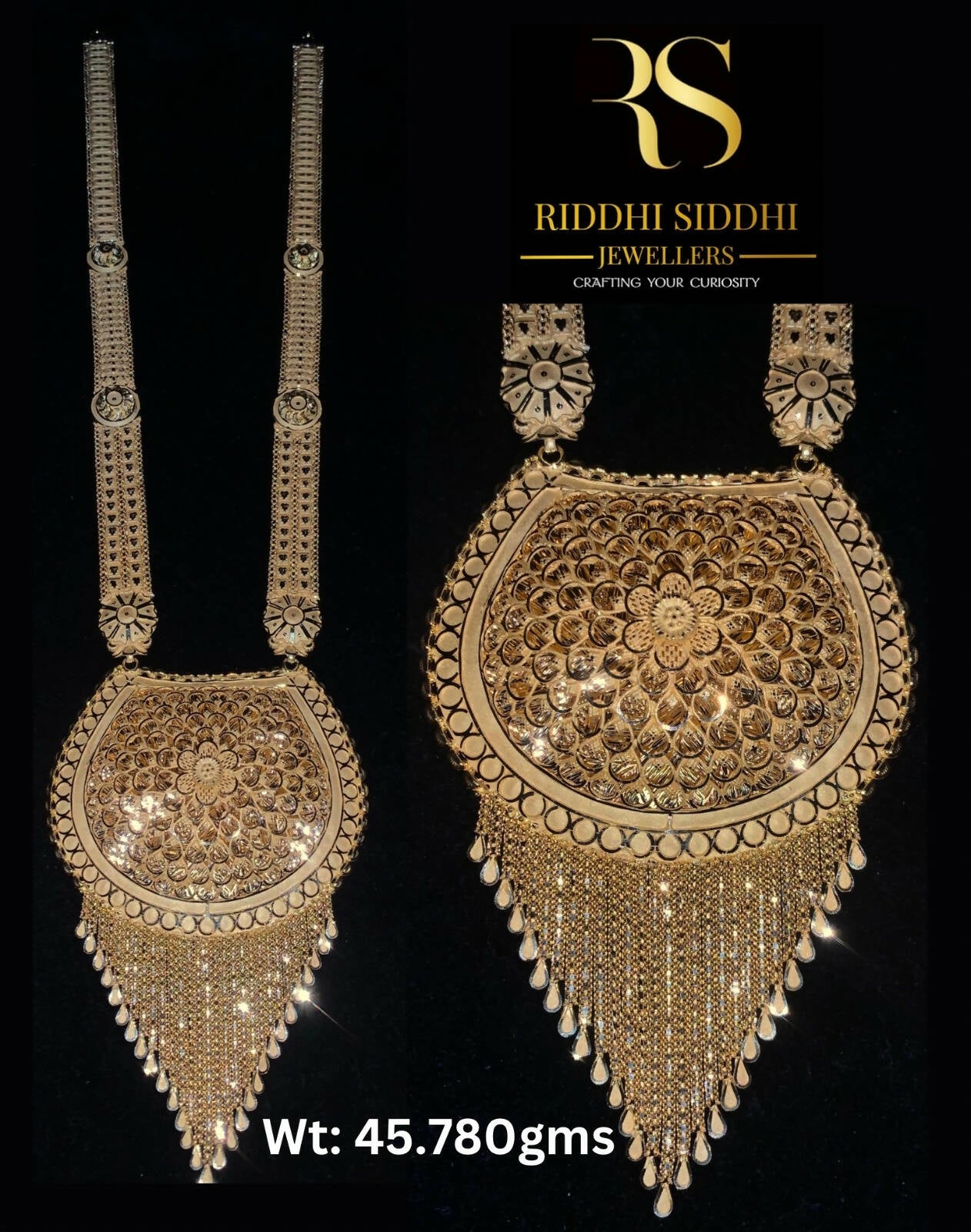 Gold Long Set Sarafa Bazar India