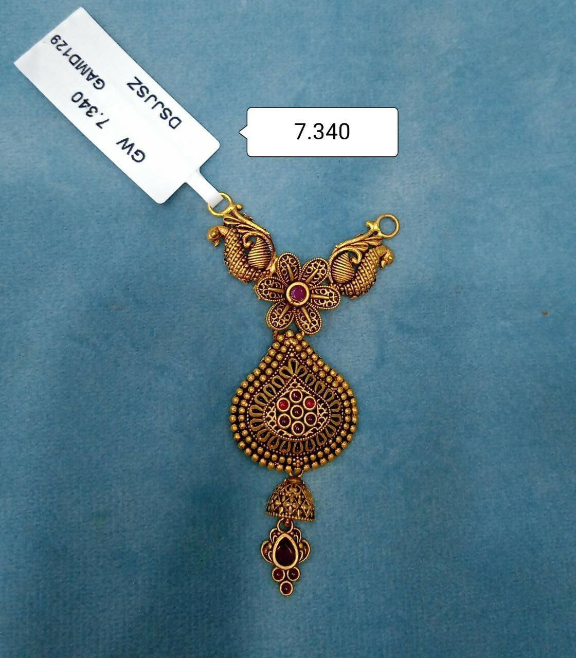 Antique Temple Mangalsutra Pendant Sarafa Bazar India