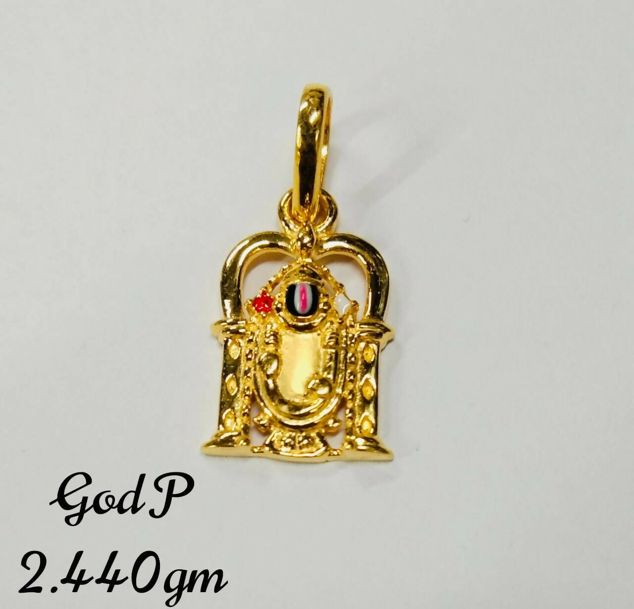 Balaji Casting Gold Pendant Sarafa Bazar India