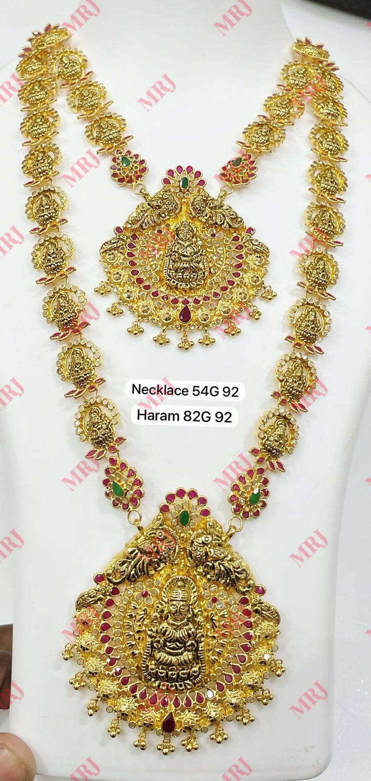 Antique Temple Necklace & Long Set