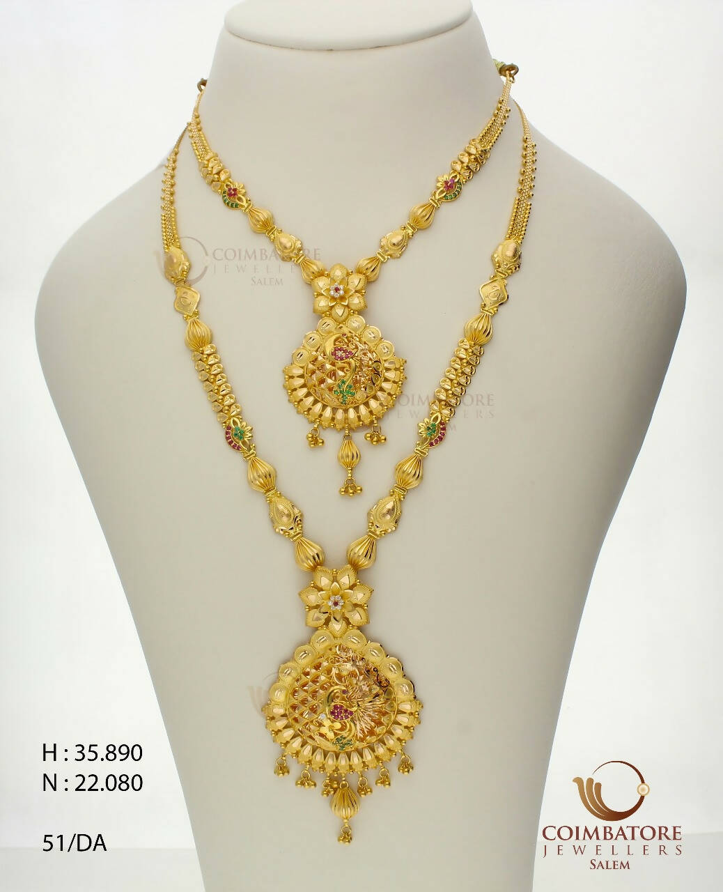 Gold Necklace & Long Set Sarafa Bazar India