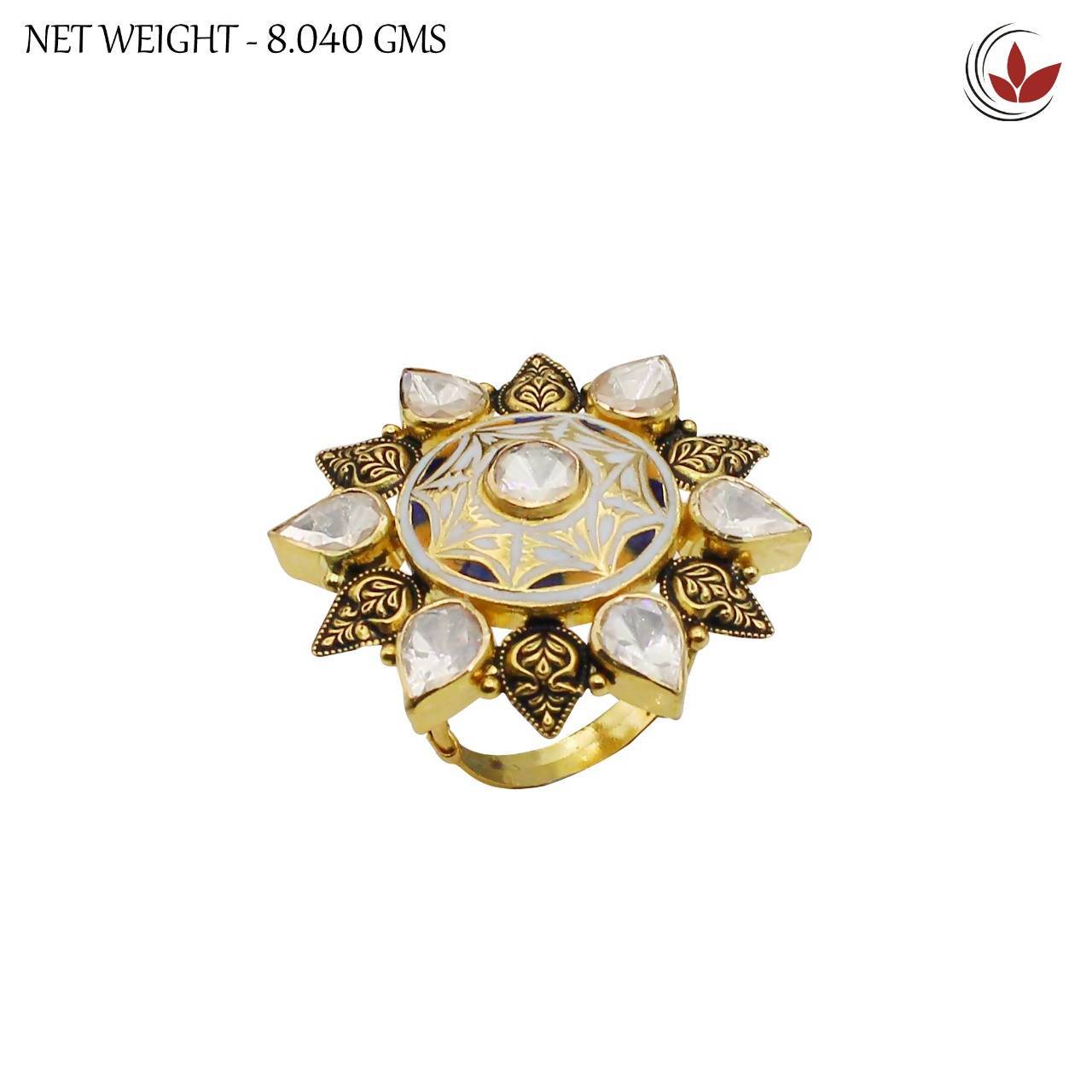 Antique Kundan Ring Sarafa Bazar