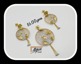 22kt Turkish Flora Pandent Sets Sarafa Bazar