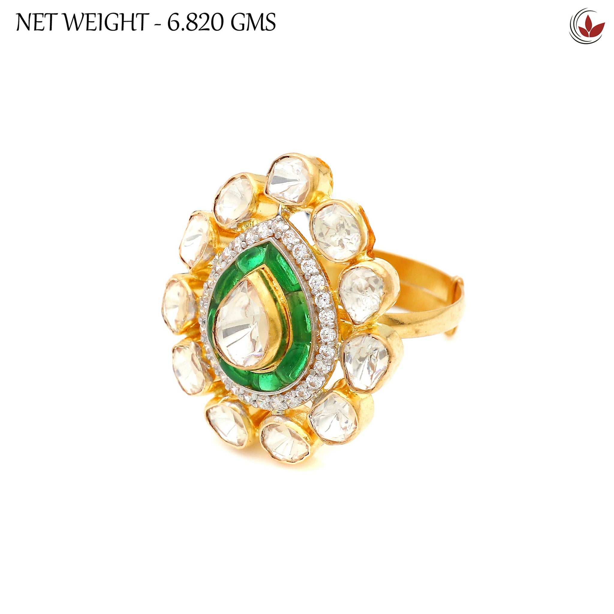 Diamond Polki Ladies Ring Sarafa Bazar India