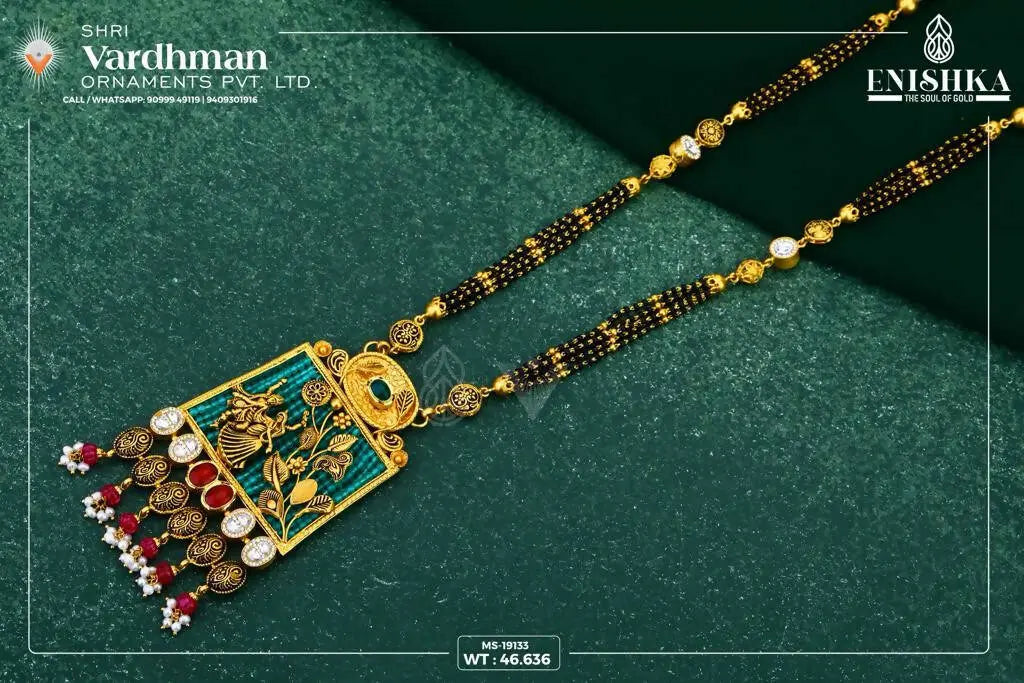 22kt Antique Mangalsutra Sarafa Bazar India