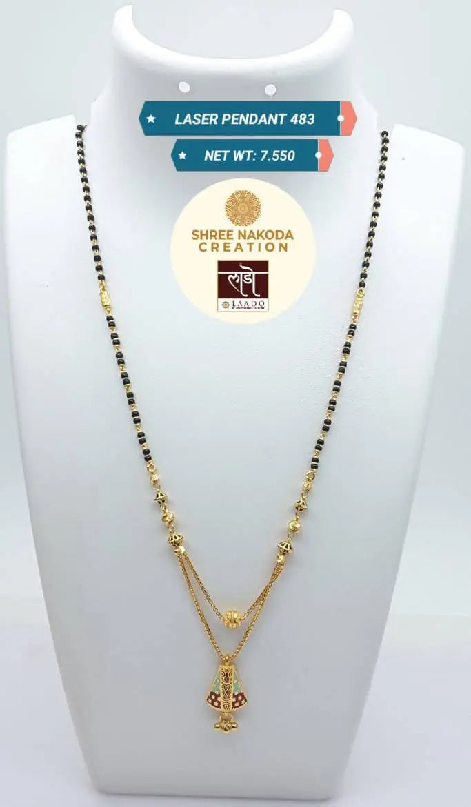 Laser Pendant Mangalsutra Sarafa Bazar