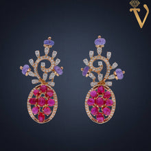 Diamond Necklace Set-NKR02140 Sarafa Bazar India