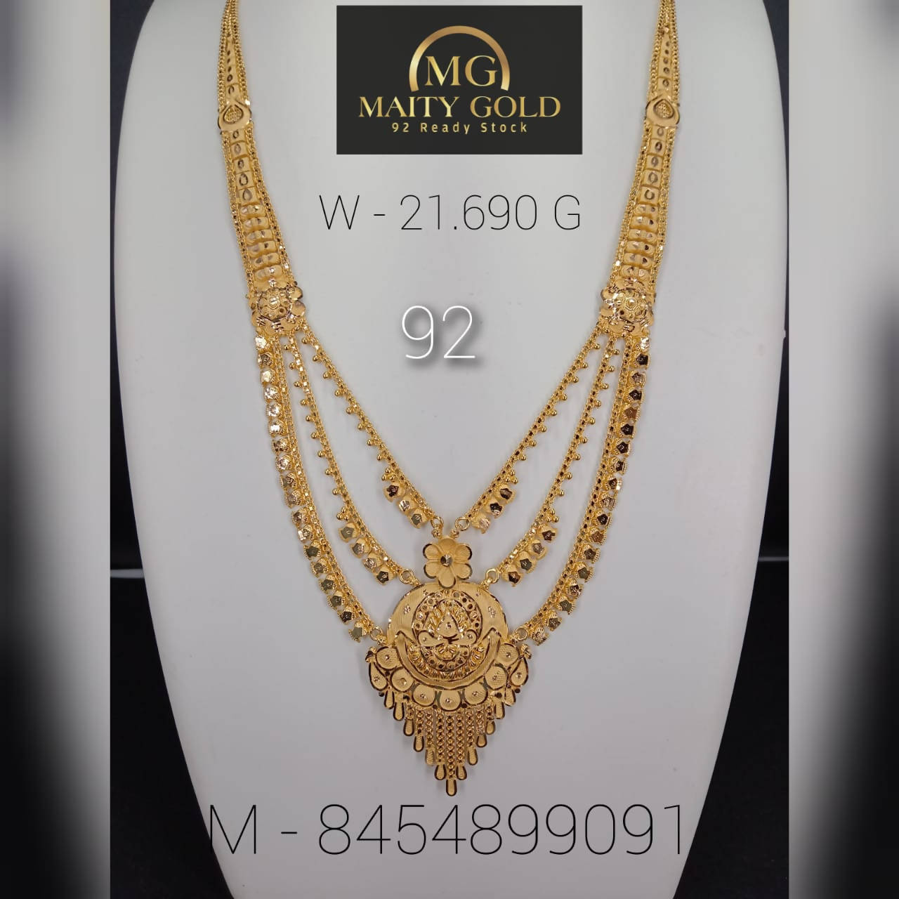 Gold Long Set Sarafa Bazar India