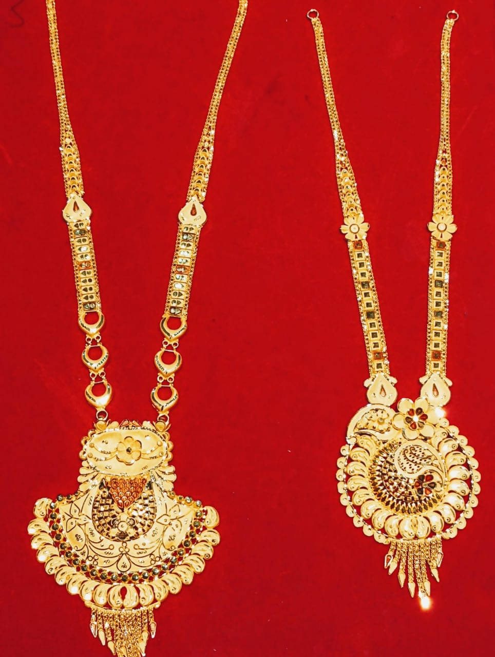 Gold Long Set Sarafa Bazar India