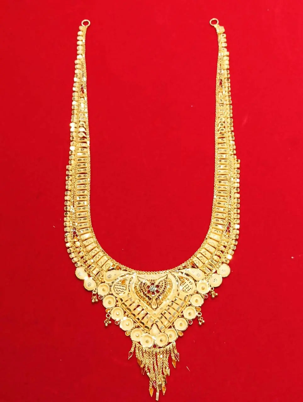 Gold Long Necklace Sarafa Bazar India