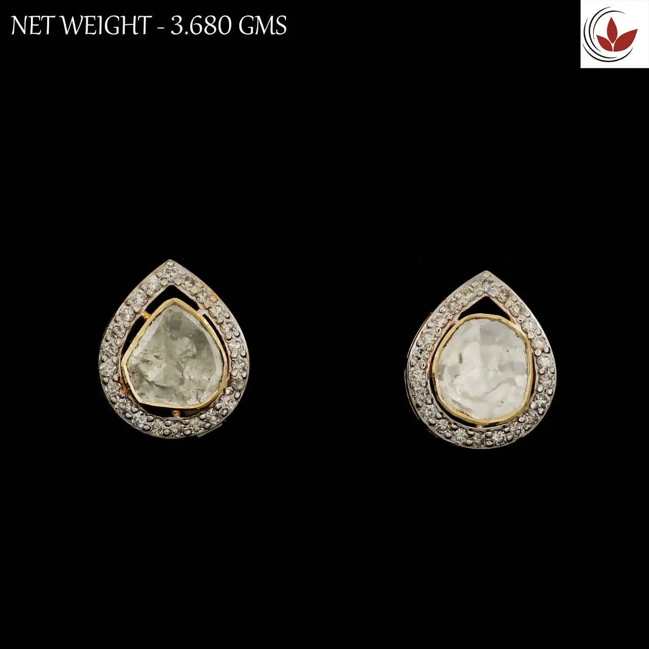 14kt Polki Earring Sarafa Bazar India