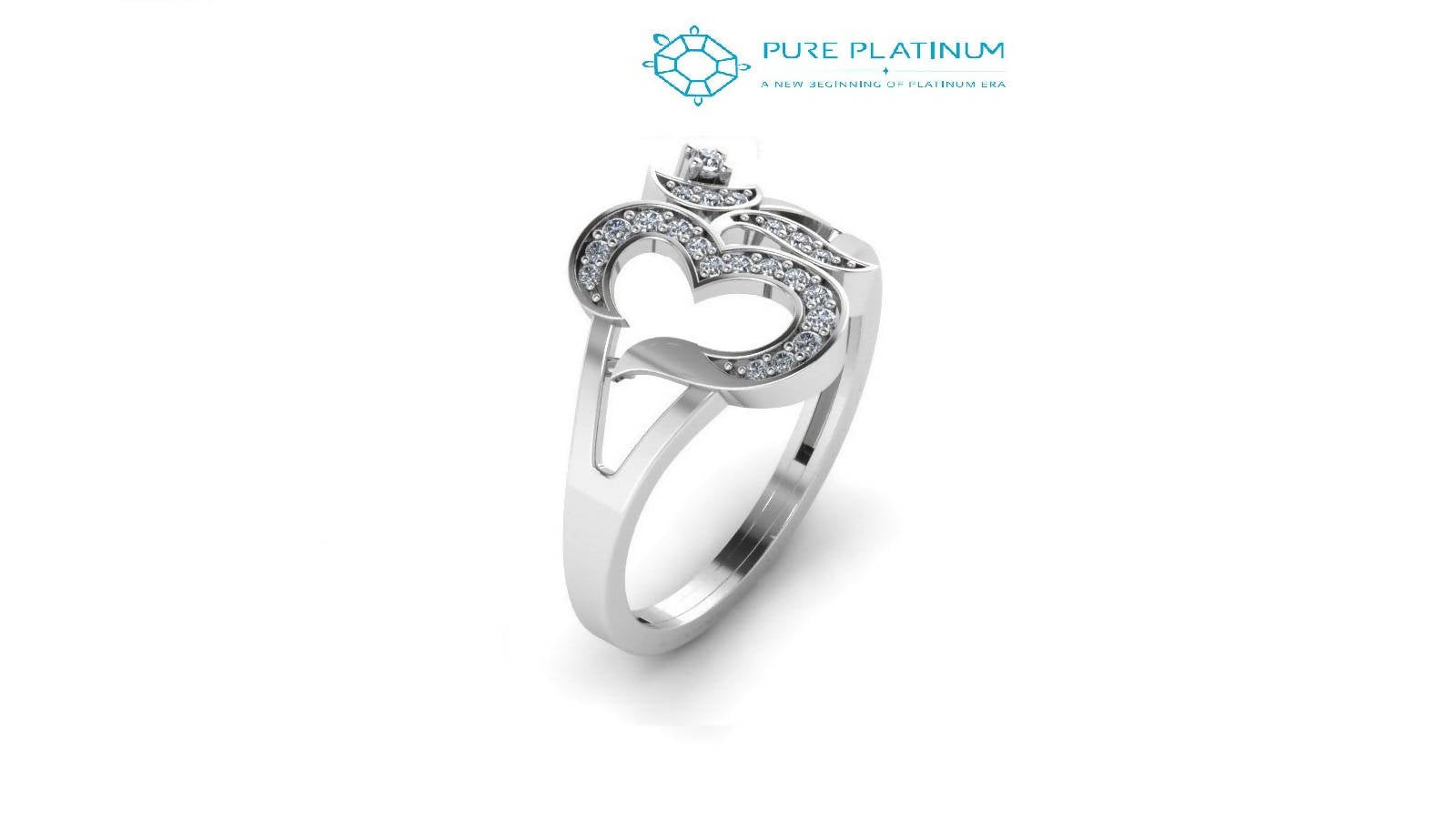 OM Diamond Platinum Ring