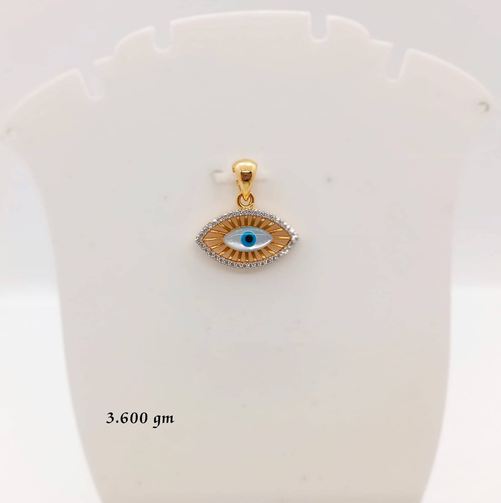 92 CZ Evil Eye Pendant Sarafa Bazar India