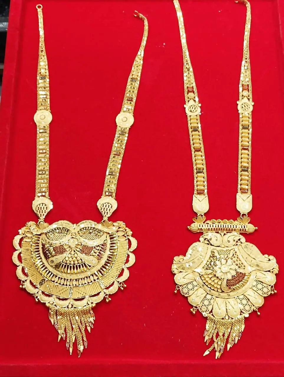 Gold Long Necklace Sarafa Bazar India