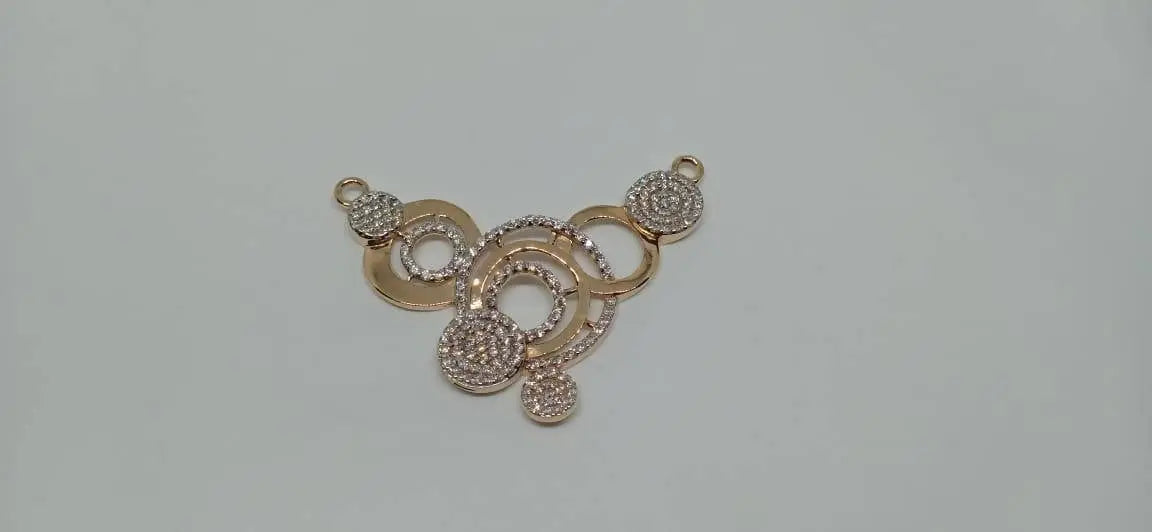 Rose Gold CZ Mangalsutra Pendant Sarafa Bazar