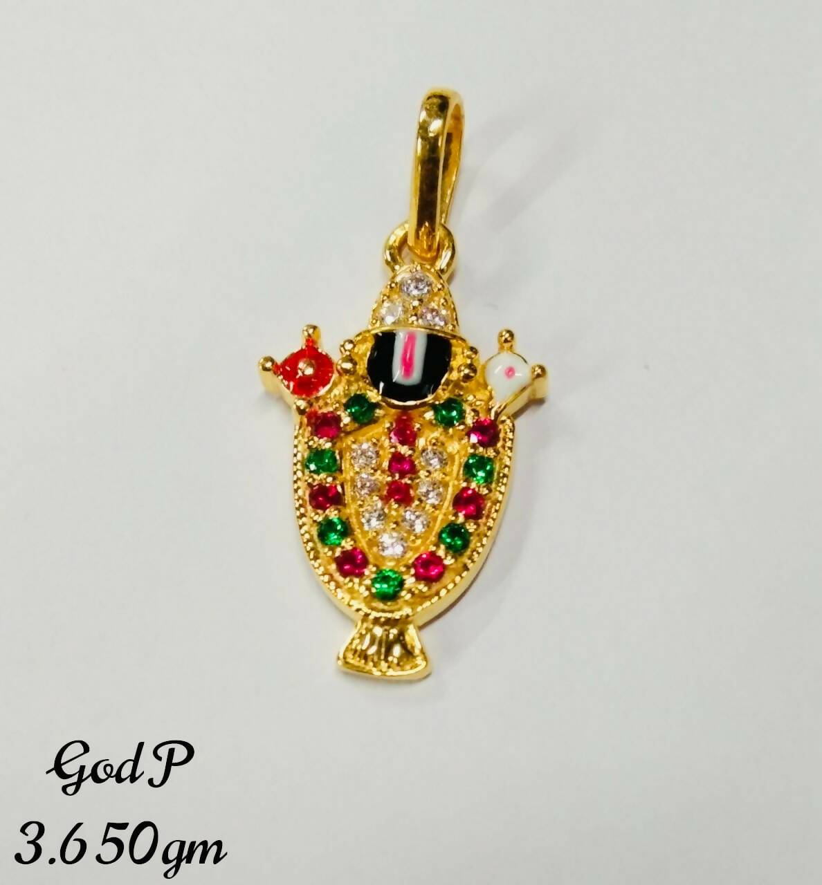 Balaji CZ God Pendant Sarafa Bazar India