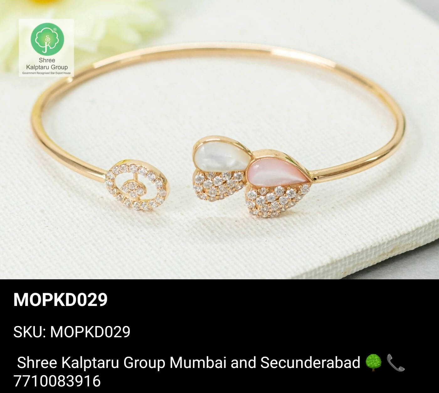 Mop Collection Rose Gold Ladies Bracelet Sarafa Bazar India