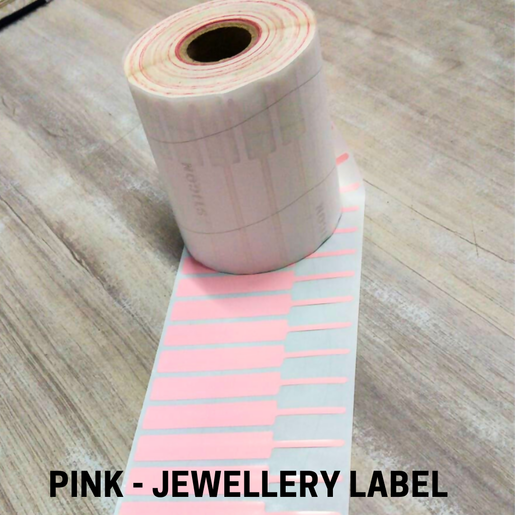 PINK Color Plain Jewellery Labels Sarafa Bazar India
