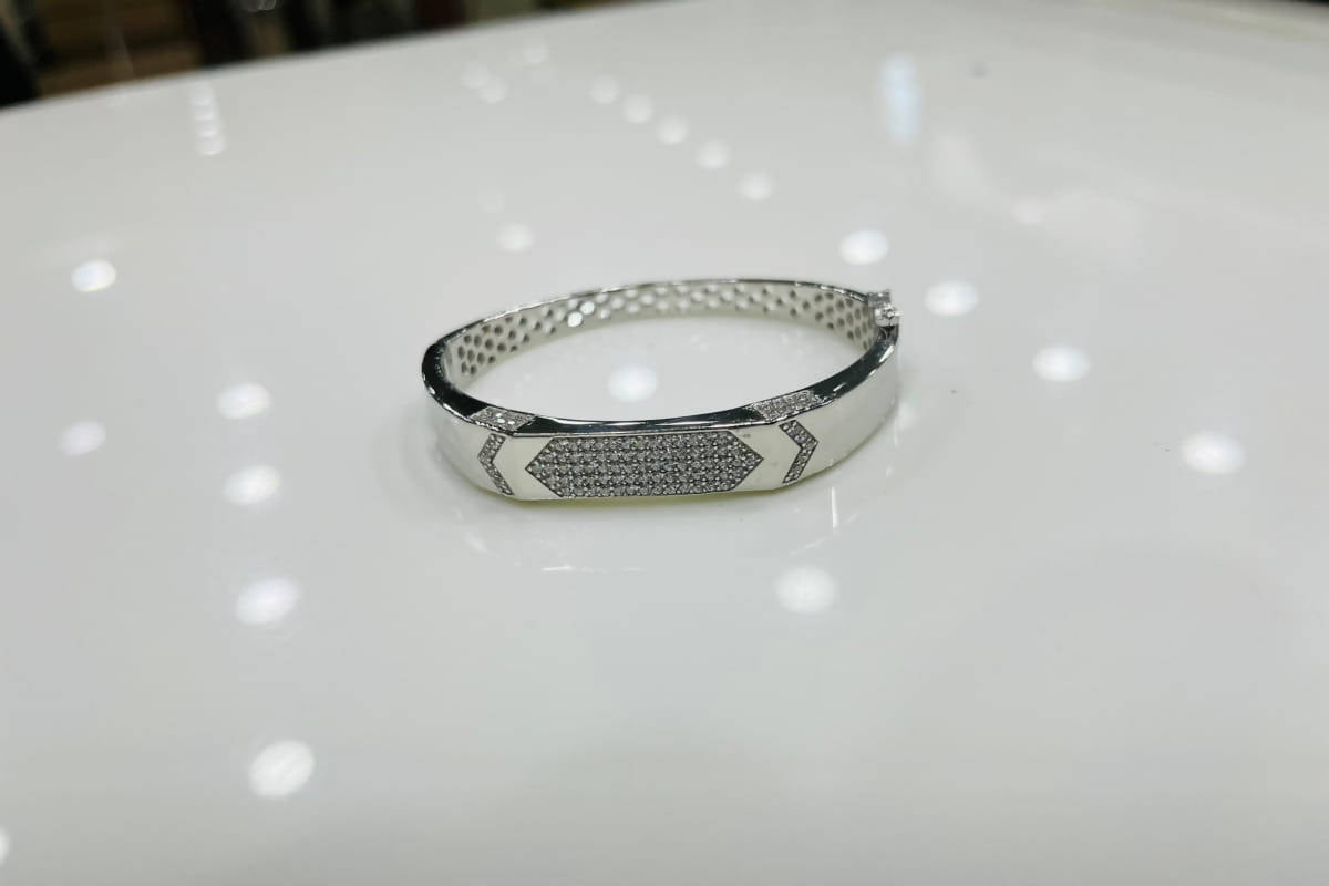 925 Silver Gents Bracelet Sarafa Bazar India