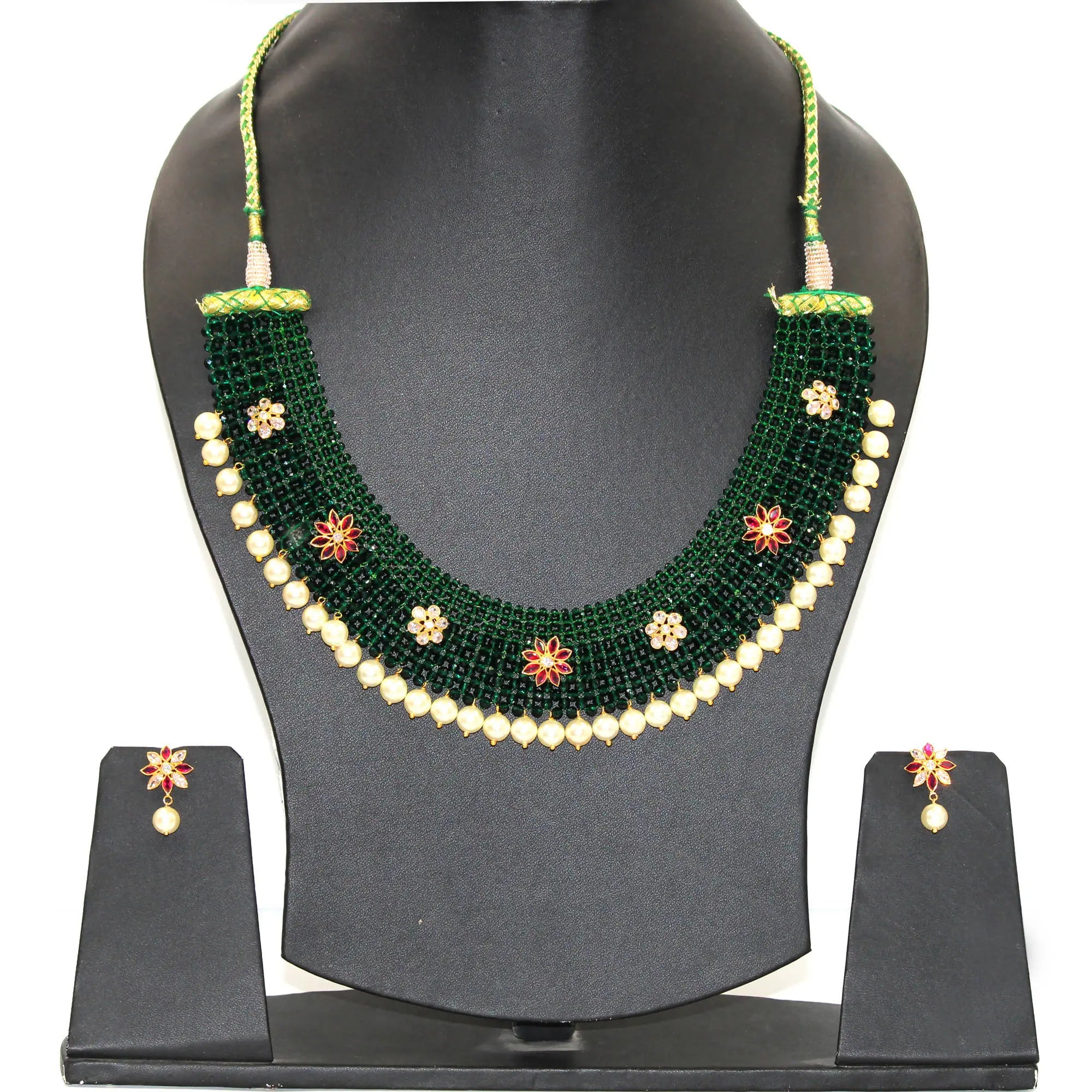 Light weight 22k Kundan Chatai Necklace Sarafa Bazar India