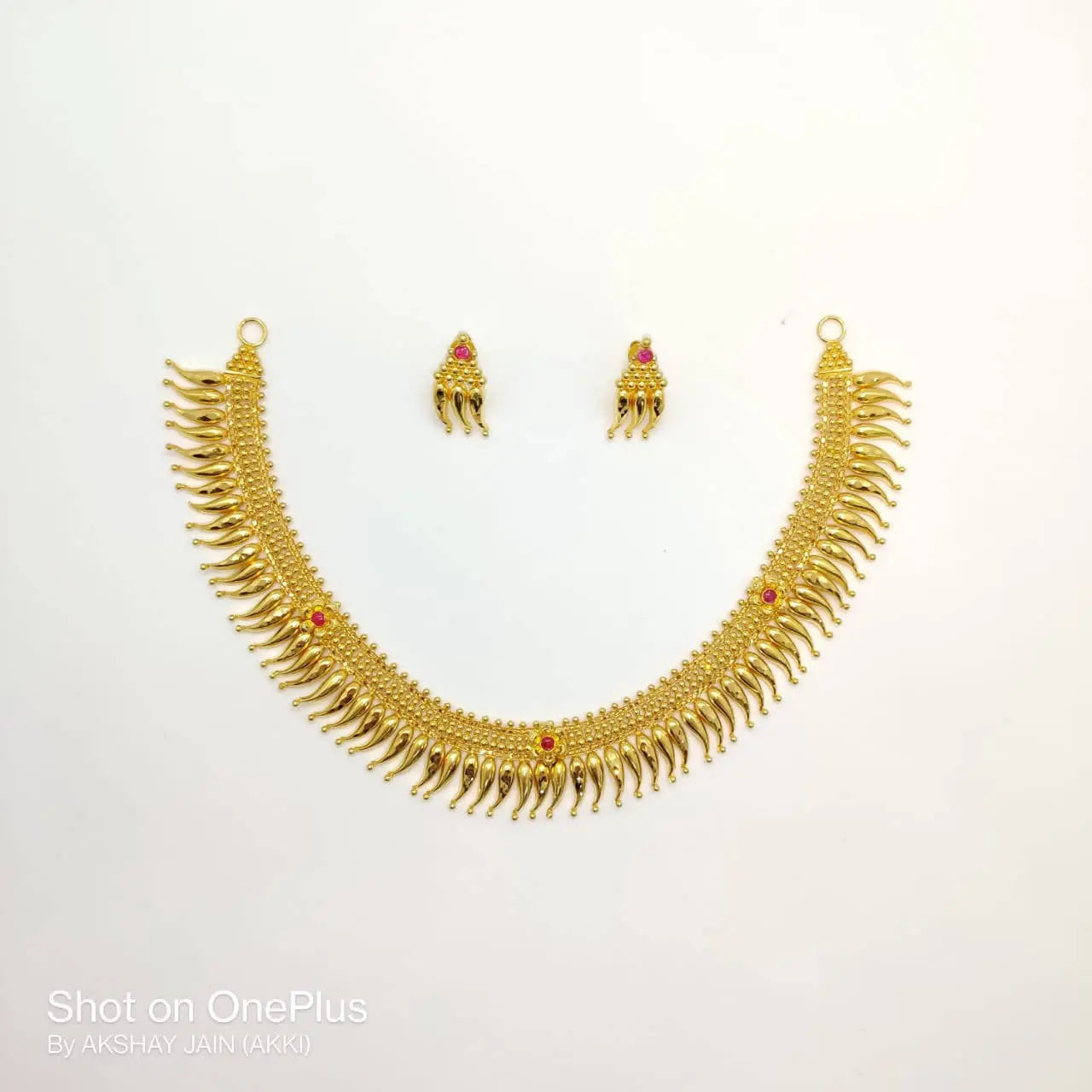 Plain Gold Necklace Sarafa Bazar India