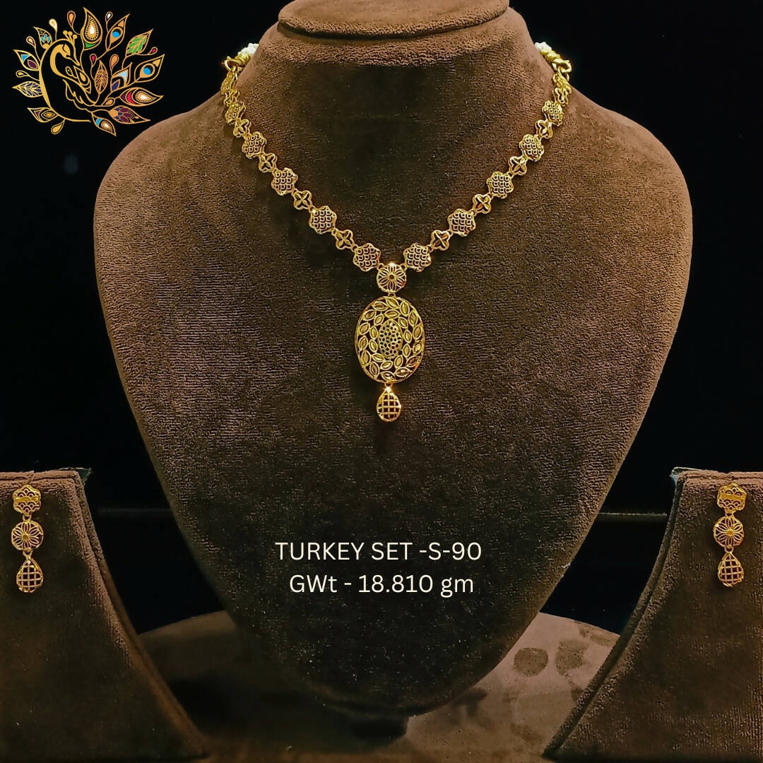 TURKEY SET-S-90 - Turkey Necklace Sets Sarafa Bazar India