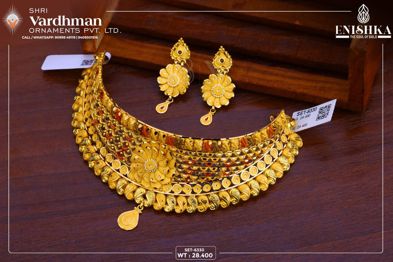 22Kt Gold Choker Sarafa Bazar India