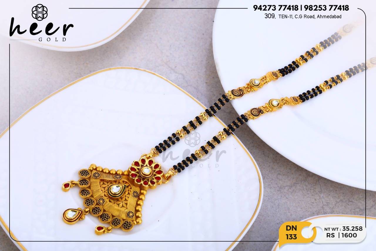 Antique Kundan Mangalsutra Sarafa Bazar