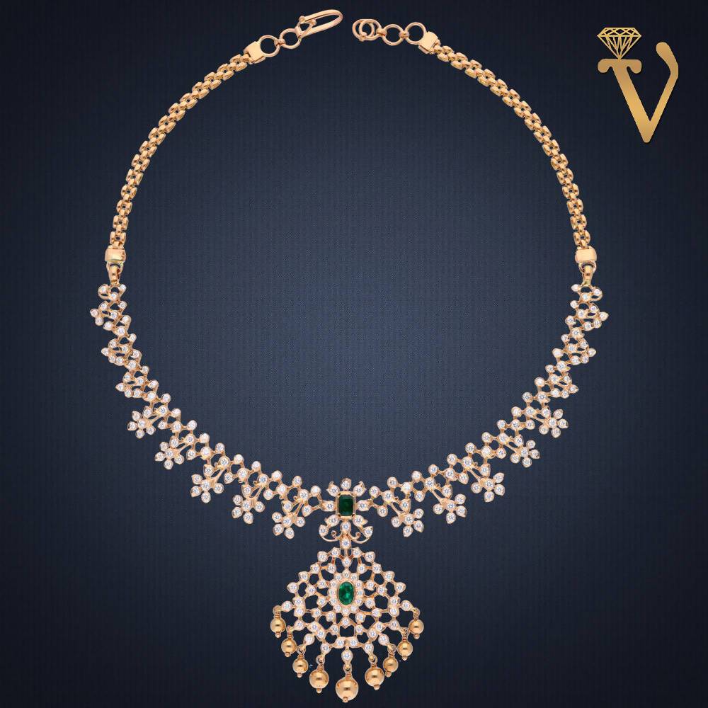 Diamond Necklace Set-CN050979 Sarafa Bazar