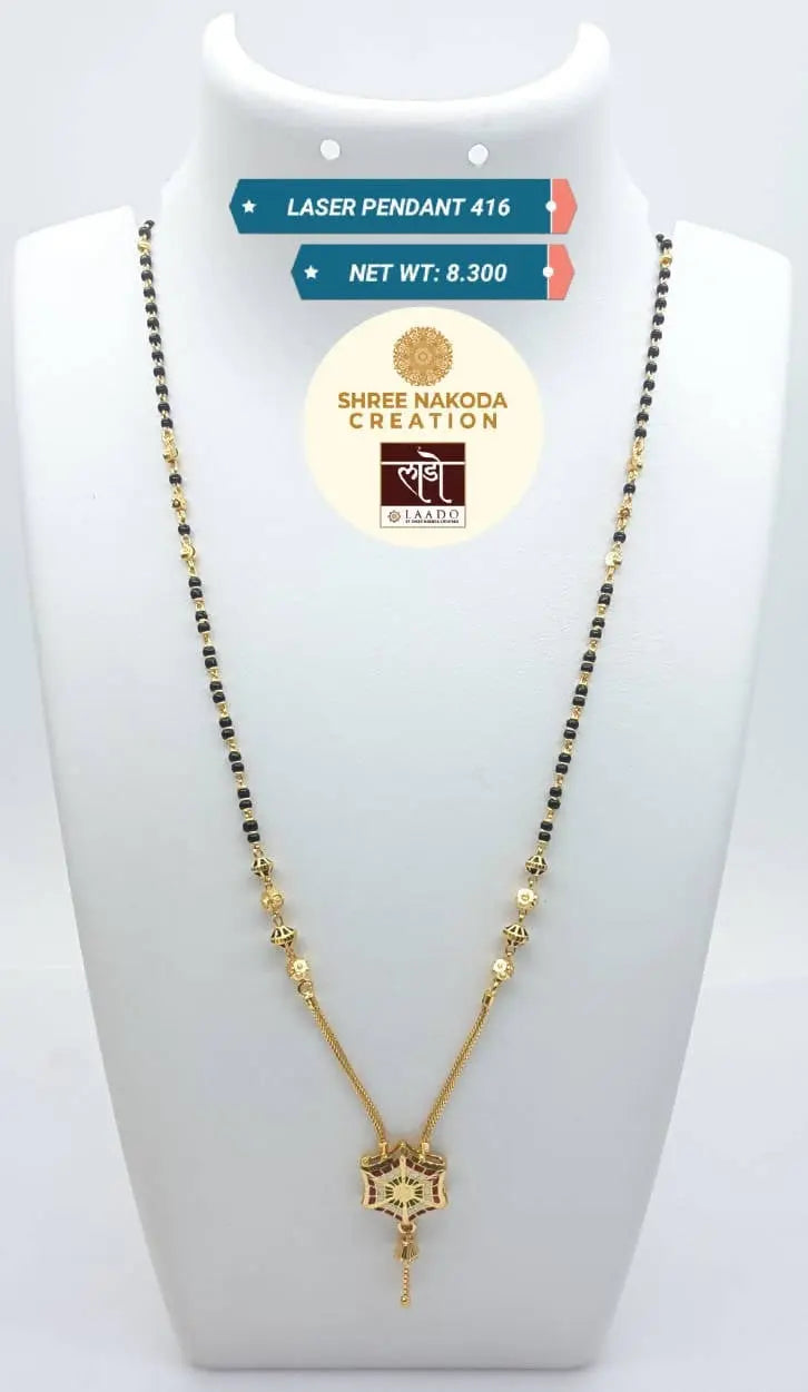 Laser Pendant Mangalsutra Sarafa Bazar