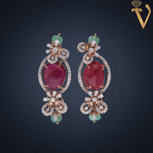 Diamond Necklace Set-NKR03192 Sarafa Bazar India